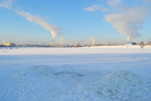 ネヴァ川の凍結 — ストック写真