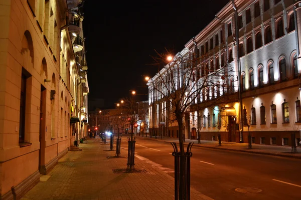 Paysage urbain nocturne de Minsk — Photo