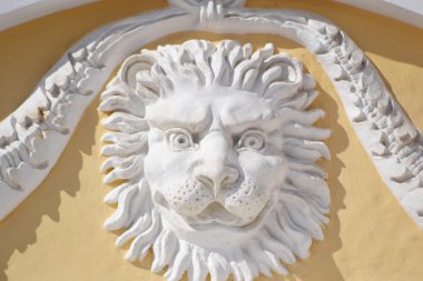 Bas-relief of a lion clipart