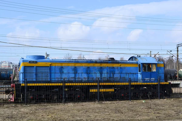 Locomotiva blu — Foto Stock