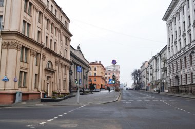 Minsk'te sokak görünümü