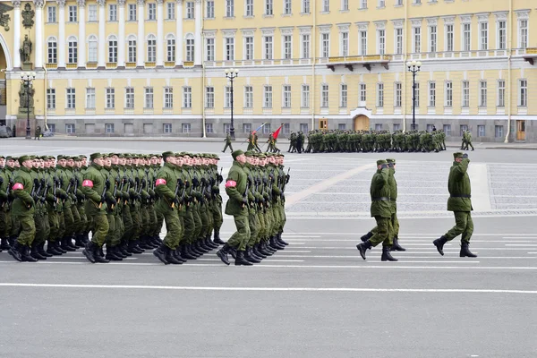 Victory Day parade rehearsal — Stock Photo, Image