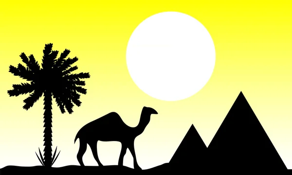 Solnedgång i Egypten — Stock vektor