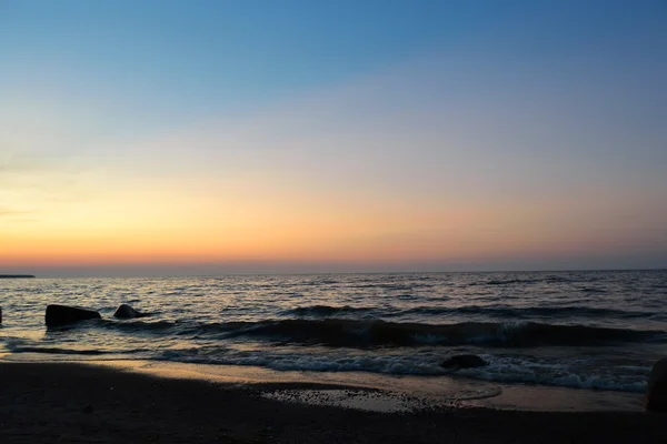 stock image Summer sunset on lake Ladoga