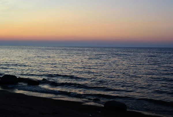 stock image Summer sunset on lake Ladoga