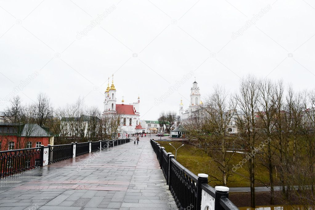 View of Vitebsk on a cloudy spring day