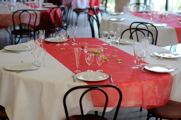 Table before the celebration - View 4 — Stock Photo, Image