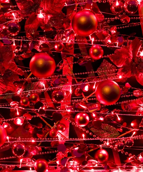 Decorações de Natal cor vermelha — Fotografia de Stock