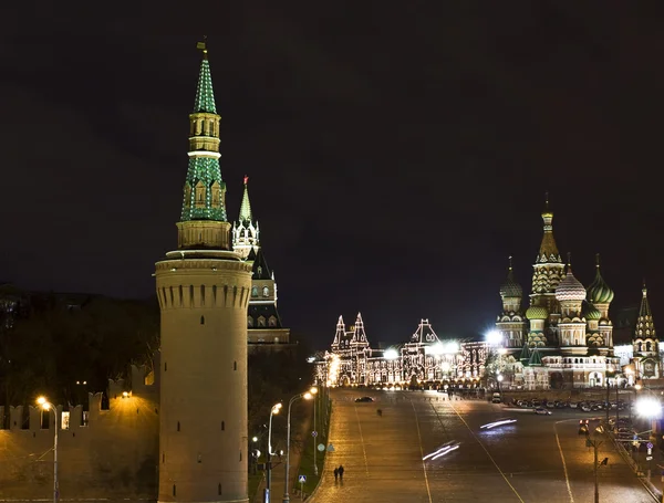 Moskva, st. basil'' katedrála s (pokrovskiy, přímluva) — Stock fotografie