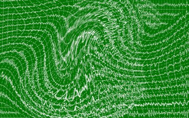 Concept brain wave on green backgrounds, textures clipart