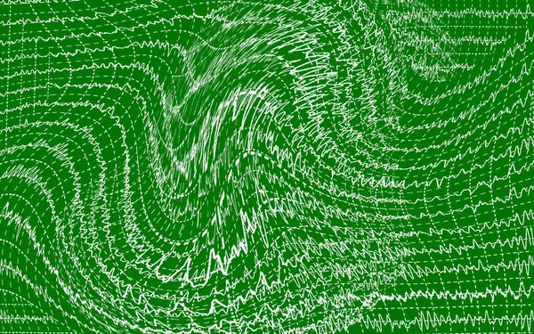 Begreppet hjärnan våg på gröna bakgrunder, texturer — Stockfoto