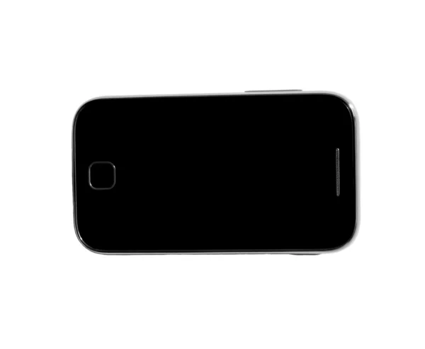 Vitre tactile, téléphone intelligent isolé sur fond blanc — Photo