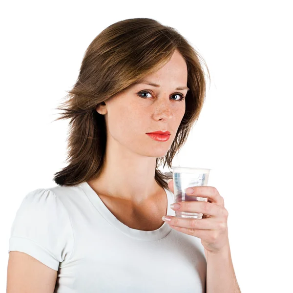 stock image Woman drinking water