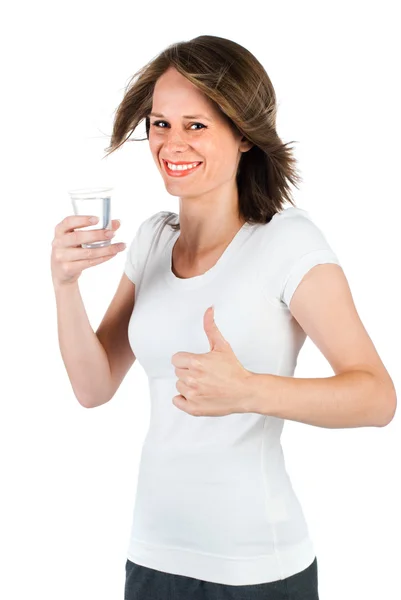 Kobieta pijąca wodę — Zdjęcie stockowe