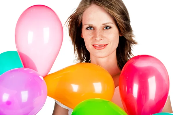 Stock image Woman with balloons