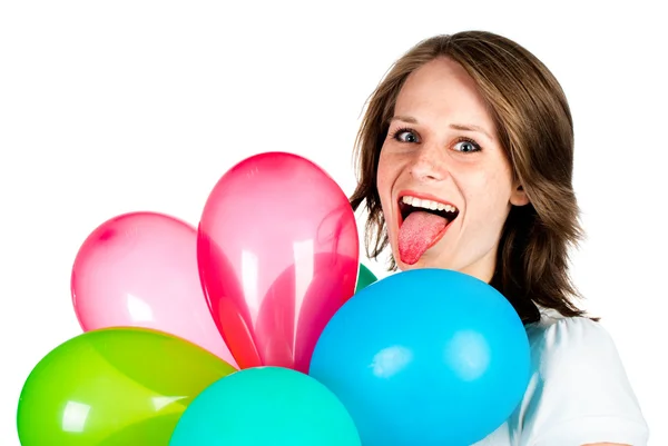 stock image Woman with balloons