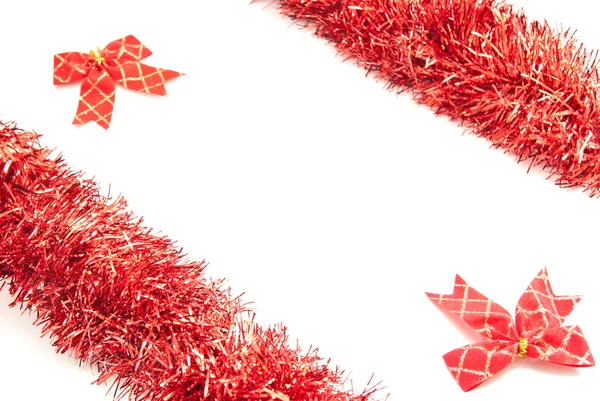 Red tinsel — Stock Photo, Image