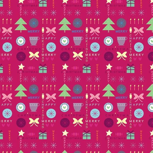Seamless Christmas pattern with the text — Stock Photo, Image