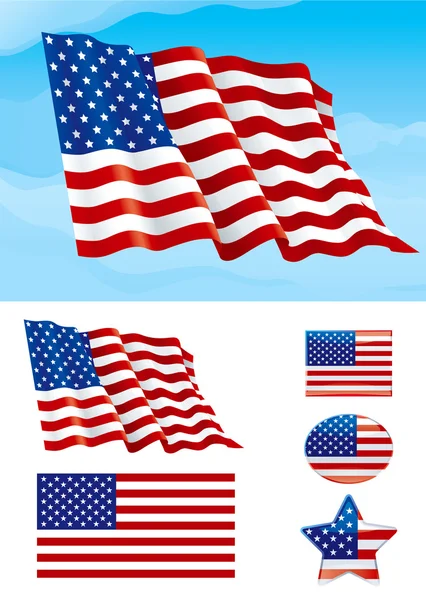 Waving American Flag Stock Vectors, Royalty Free Waving American Flag 