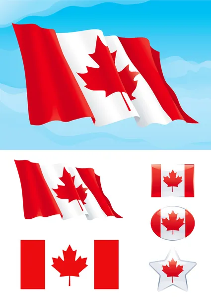 カナダの国旗ストックベクター ロイヤリティフリーカナダの国旗イラスト Depositphotos