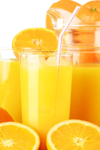 一杯橙汁和水果 — 图库照片