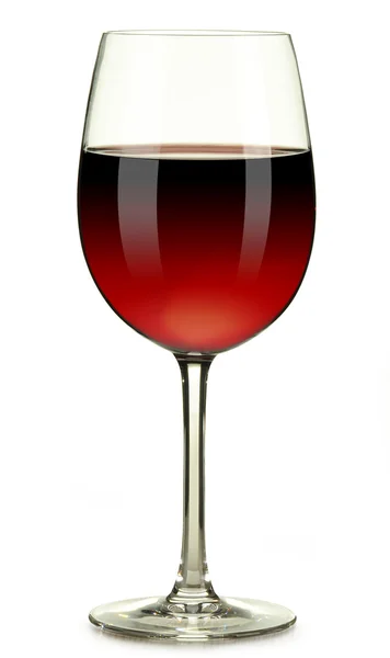 Sklenice červeného vína izolovaného na bílém — Stock fotografie
