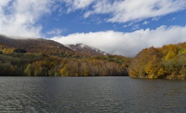 Autumn in Lake Santa Fe, Montseny. Spain clipart