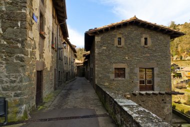 Rupit, tipical village in Catalonia, Spain clipart