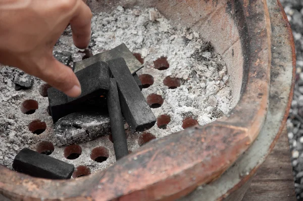 Угольная печь — стоковое фото