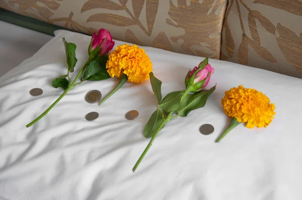 Květina na thajské svatební ložnice — Stock fotografie