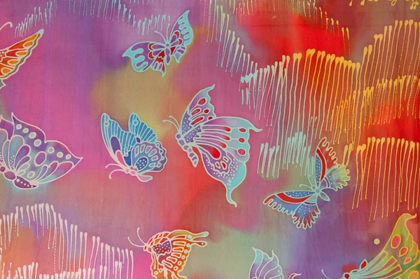Butterfly pattern - fabric — Stock Photo, Image