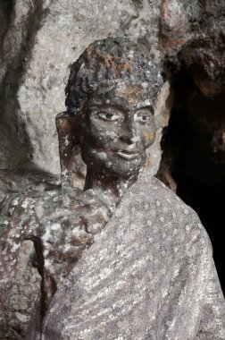 Antik Buda heykeli yala mağara Tapınak, Tayland