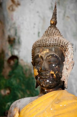 Antik Buda heykeli yala mağara Tapınak, Tayland