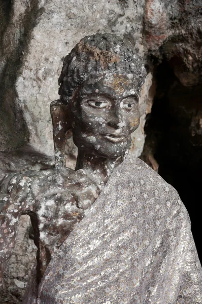 stock image Ancient buddha statue in yala cave temple, thailand