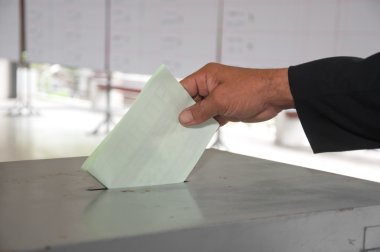 Hand put voting paper