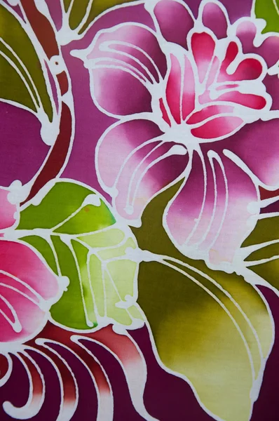 Textura de la flor en tela —  Fotos de Stock