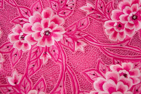 Texture floreale su tessuto — Foto Stock