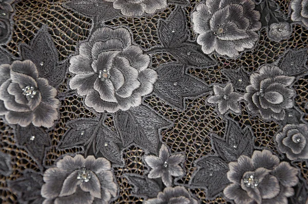Flower texture on fabric — Stock Photo, Image
