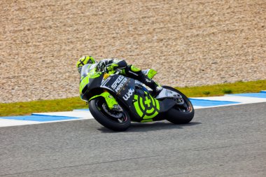 Andrea Iannone pilot of Moto2 in the MotoGP clipart