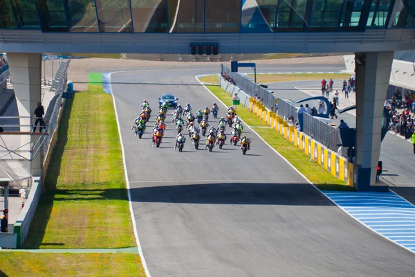 Inizio della gara di Moto2 del Campionato CEV — Foto Stock