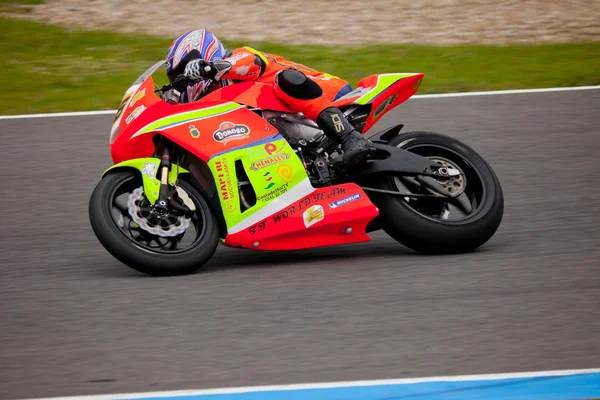Cev スペイン選手権 moto2 クラスのフアン デイヴィッド lopez パイロット — ストック写真
