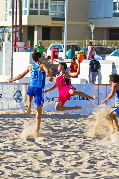 Match de la 19ème ligue de beach handball, Cadix — Photo