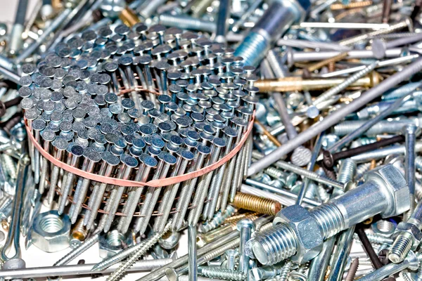 stock image Nails, bolts, nuts and screws