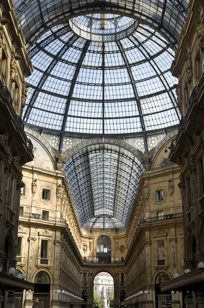 Vittorio emanuele galerie van Milaan — Stockfoto