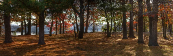Área de piquenique de outono — Fotografia de Stock