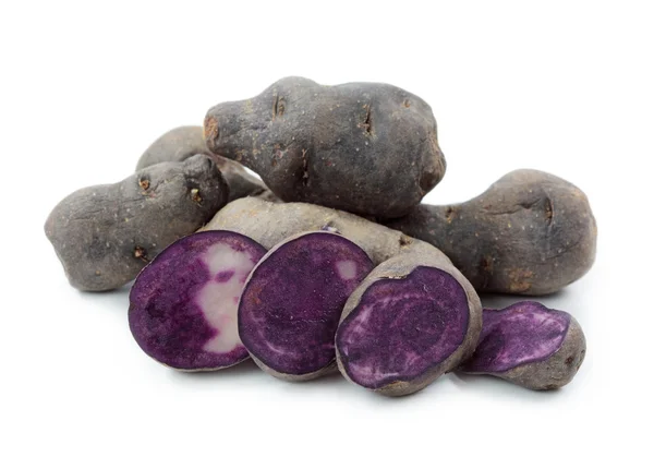 stock image Vitelotte blue-violet potato