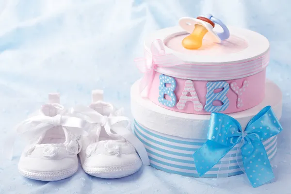 Pequenas botas de bebê — Fotografia de Stock
