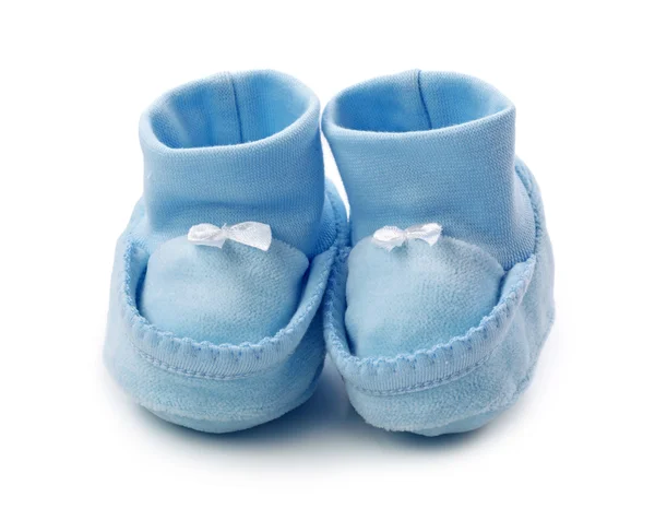 Blue baby booties — Stock Photo, Image