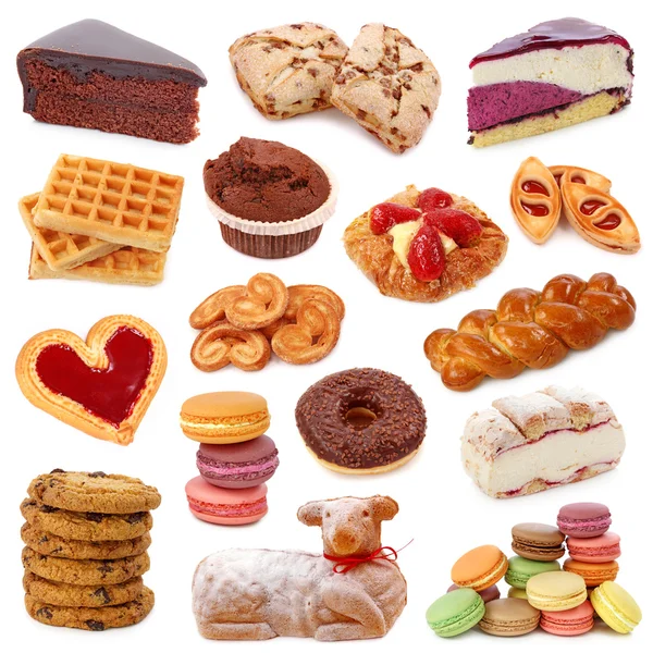 Colección de pasteles dulces —  Fotos de Stock