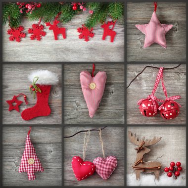 Collage of christmas photos clipart